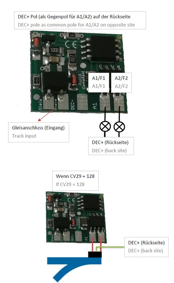 mXion GLD DCC 2-Kanal Funktionsdecoder mit einstellbaren Effekten - Bild 2 von 2