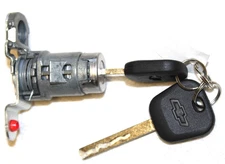 NEW GM OEM Single Door Lock Cylinder W/2 OEM Bow-Tie Logo Keys 13590041 7022907
