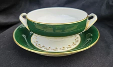 Spode GREEN VELVET Soup Cup and Stand