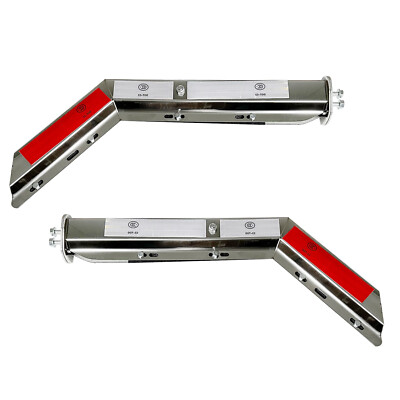 #ad New Stainless Steel Semi Truck Spring Loaded Mud Flap Hanger Angled RH amp; LH 2.5quot; $77.96