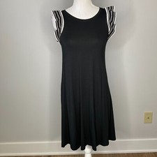 Ann Taylor Loft Petites Black Knit Flutter Sleeve Mini Dress Women Size XXS