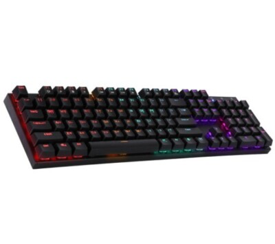 ABKO K640 Axis Exchange Rainbow LED Gaming Mechanical Keyboard Black Blue Click