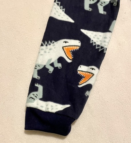 Carters Boys One Piece Fleece Footed Pajamas Dinosaurs Zip sz 12 US - Picture 3 of 4