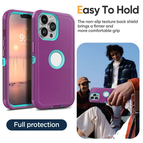 For Apple iPhone 13/13 Pro/13 Pro Max 5G Case Heavy Duty Hard Cover w/Belt Clip - Picture 53 of 54