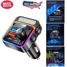 Smart Bluetooth 5.3 Car Adapter: 4 USB Ports with Stunning Bass Safety Assured