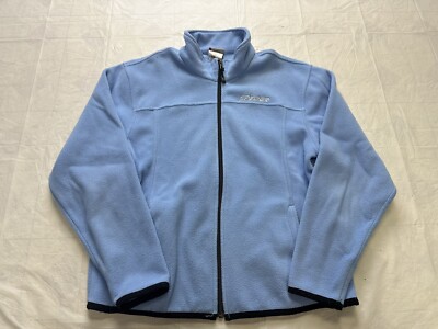 Spyder Fleece Full zip jacket Women's Large Light Blue EUC
