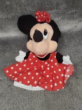 Vintage Mattel Disney Minnie Mouse Plush Hand Puppet Toy 1993 10 Inch