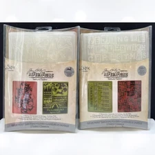 Tim Holtz Alterations CHRISTMAS Vintage Holiday Embossing Folders Lot