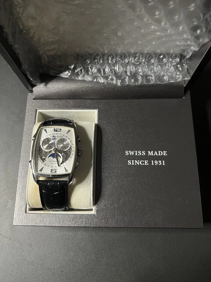 RARO Reloj Automático Multifunción Louis Erard Para Hombre 95211AA11.BDC52 1931 COMO ESTÁ Foto 2 de 4