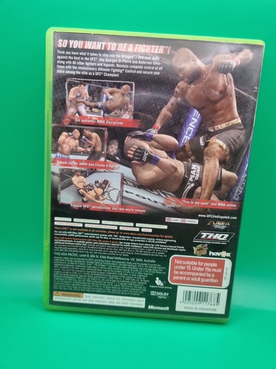 UFC 2009: Undisputed (Microsoft Xbox 360, 2009) for sale online | eBay