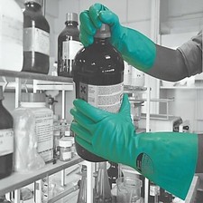 12Pairs Heavy Duty Nitrile Chemical Resistant Safety Gloves Work Gauntlets 15mil