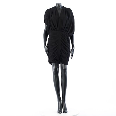 SAINT LAURENT 2890 $ Drapiertes Seidenminikleid in Schwarz