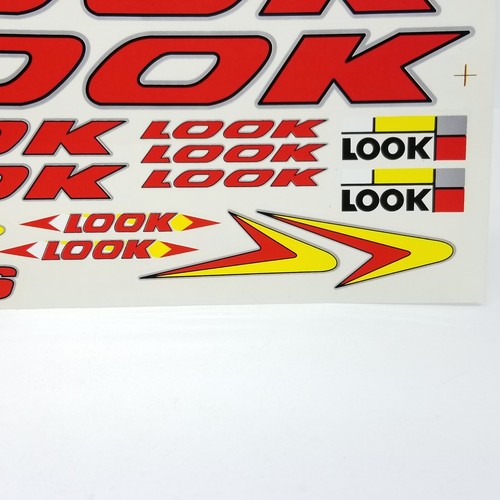 Look 496 Vintage Decals Frame Stickers Set Bicycle Bike Cycling Pedals Tri Red - Picture 3 of 8