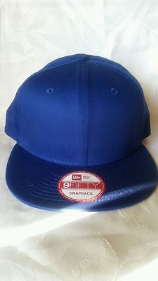 1x New Era 9fifty Flat Snapback Hat Cap Blank Royal Blue Ne 9fifty Ebay