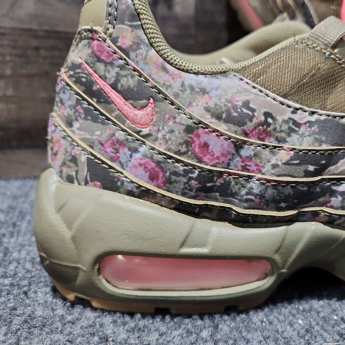 Nike Air Max 95 Women's Floral Camo Neutral Olive AQ6385-200 Nike Air Max 95 Women's Floral Camo Neutral Olive AQ6385-200