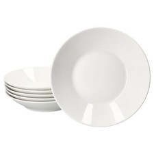 Ritzenhoff 6x Ontario Suppenteller weiß 400ml Porzellan tiefe Pasta-Teller