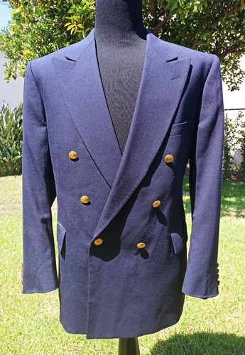 Vintage L. Greif & Bro. Nordstrom Navy Wool Suit Jacket Mens 42R 1-Vent Classic - 第 1/14 張圖片