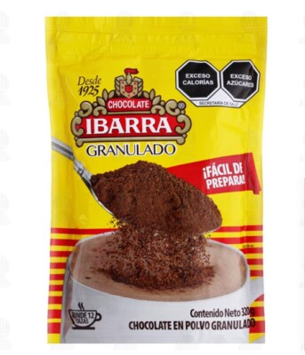 2 Ibarra Chocolate Granulado 320g (11.28oz) Mexicano Hot Chocolate Powder