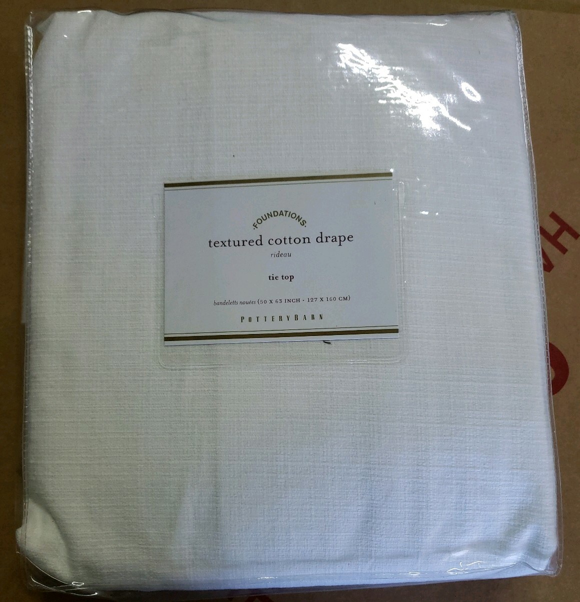 4 Pottery Barn Textured Cotton Tie Top Drapes 96 Sand For