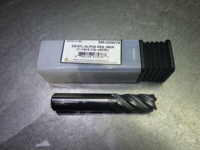 Monster 5/8'' 5 Flute Carbide CR REG Endmill .06'' R 295-020627B (LOC1270A)