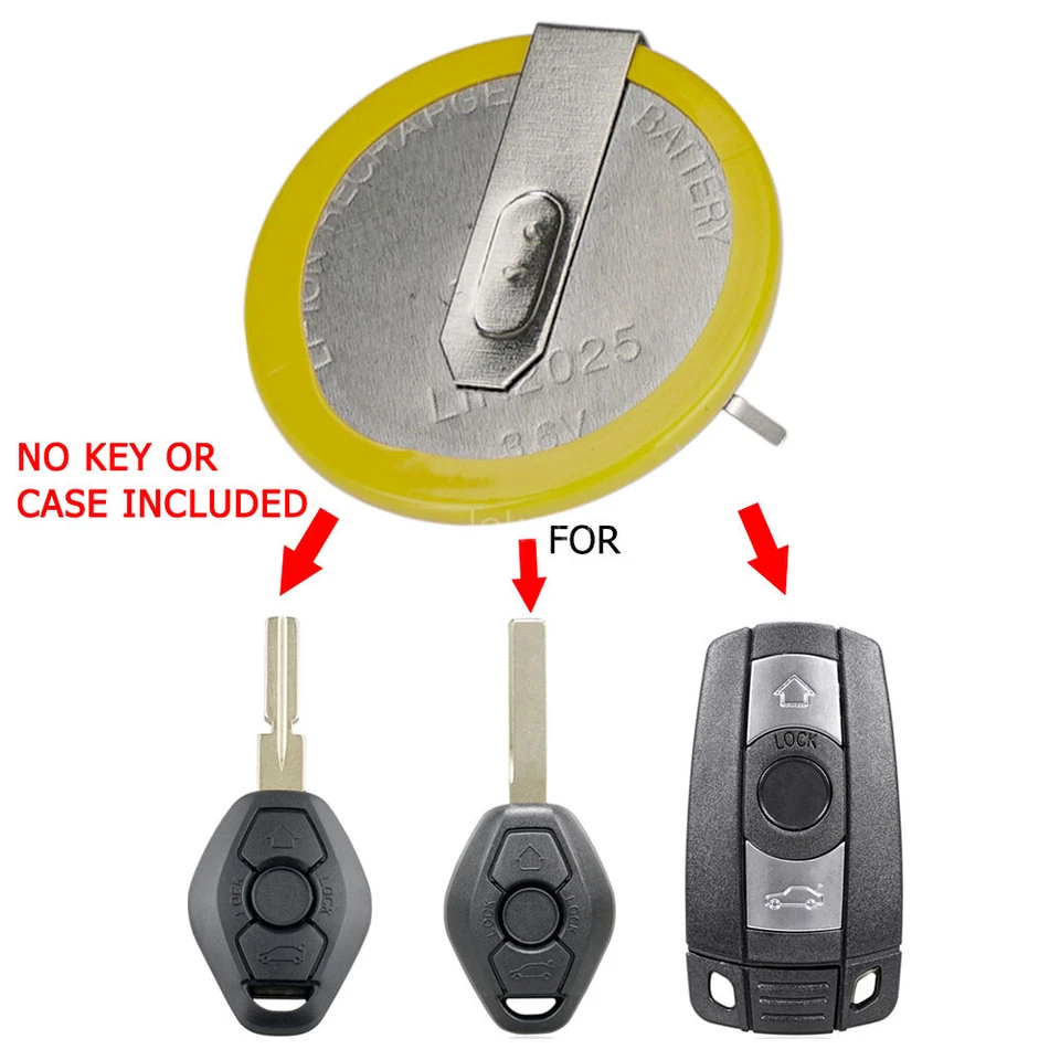 2 Para BMW E46 E39 E38 E53 E60 3 5 7 Z3 BATERÍA RECARGABLE LLAVERO LIR2025 90°C Foto 2 de 4