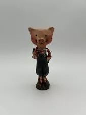Poliwoggs Primative 1999 Collection Piggy Boy Statue 3 1/2"h