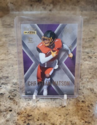 2022 Wild Card Matte Christian Watson Weekend Warrior Gold SSSP /4. GB PACKERS 
