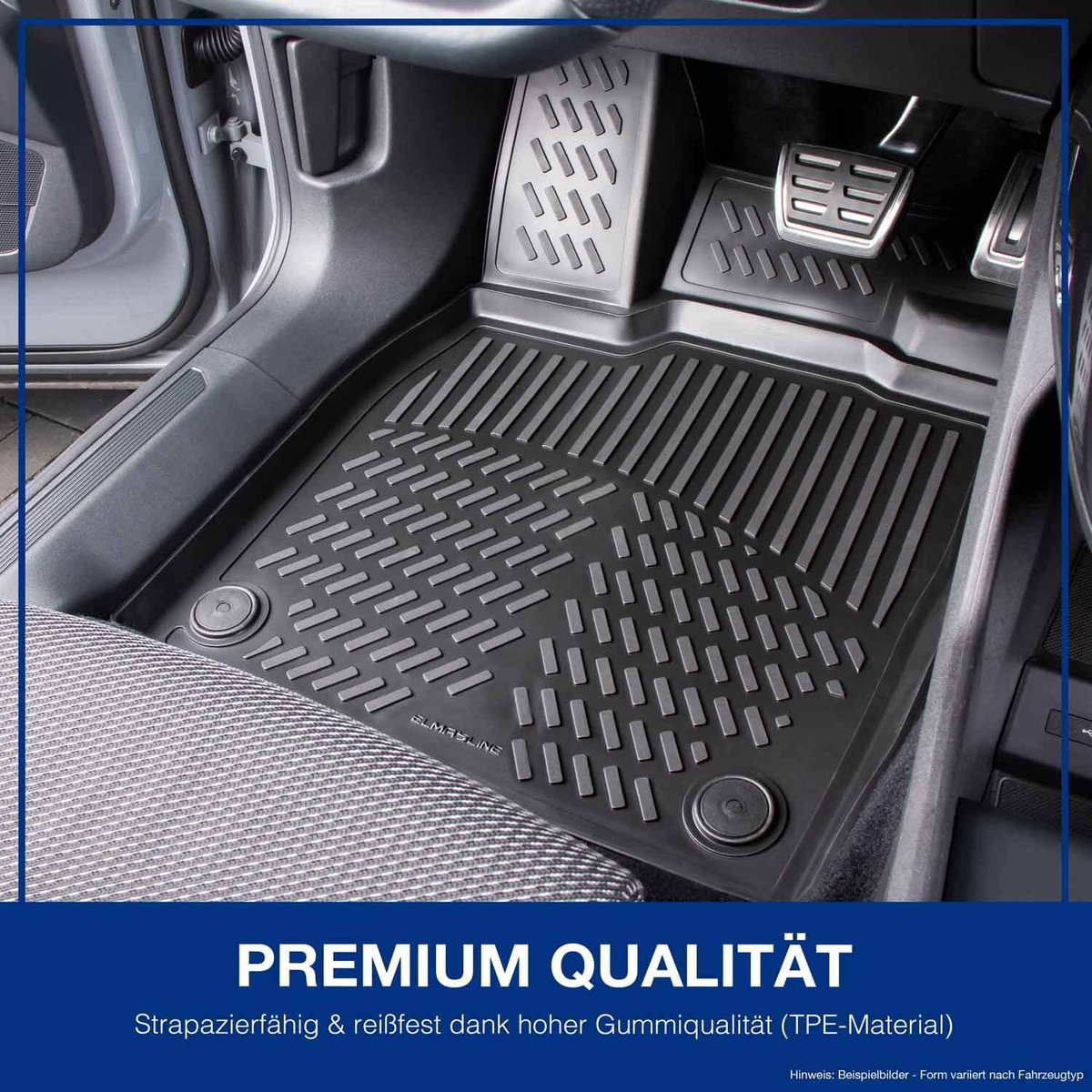 Tappetini Auto OMAC Premium In TPE – Compatibili Con Peugeot 5008 II (2017-2023) – 3D, Antiscivolo, Facili Da Pulire, Colore Nero
