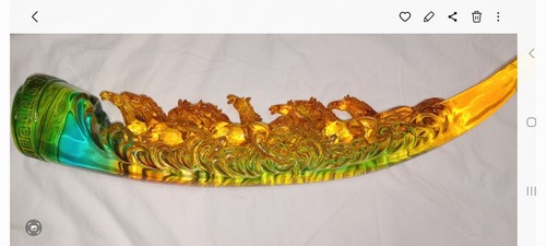 RARE Vintage Lucite/Acrylic Feng Shui 8 Running Horses Sculpture 21.5" Long - Afbeelding 20 van 20