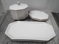 Kassatex St. Honore luxury bath accessories cotton jar, soap dish, 9.5'' tray