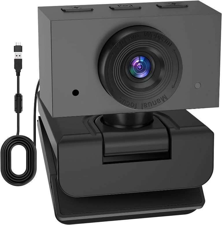 Streaming Webcam for PC with Microphone, 2K 30fps QHD USB Web Camera for Laptop,