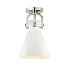 Innovations Lighting 410-1F-15-8 Newton Cone Flush Newton Cone - White