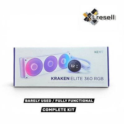 NZXT KRAKEN ELITE 360 RGB CORE 360MM AIO Liquid Cooler (WHITE) RL-KR36E-W2
