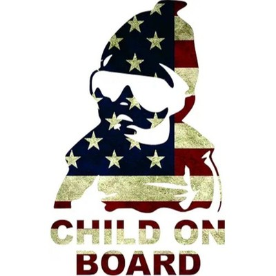 2 PCS Child On Board Sticker   5 Inch Funny Baby Cartoon Decal for Car Bumper,