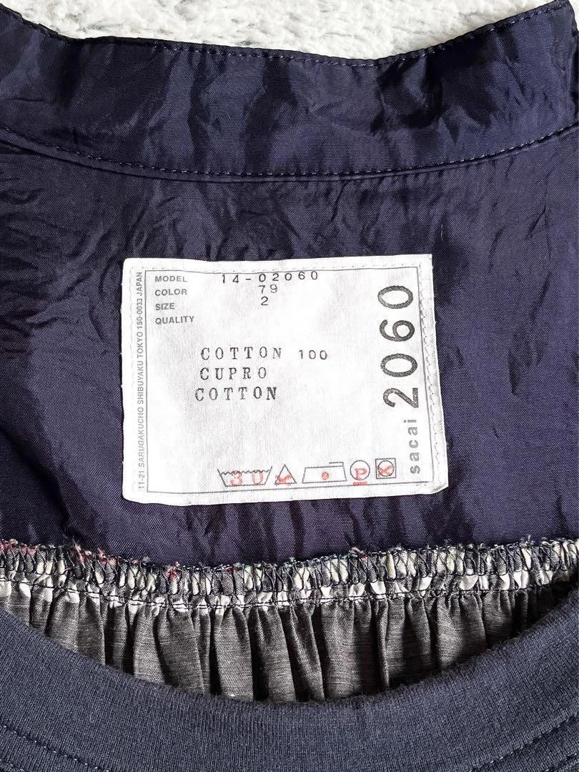 Sacai Dot Pattern Backf Tunica Docking Materiale Diversi 2