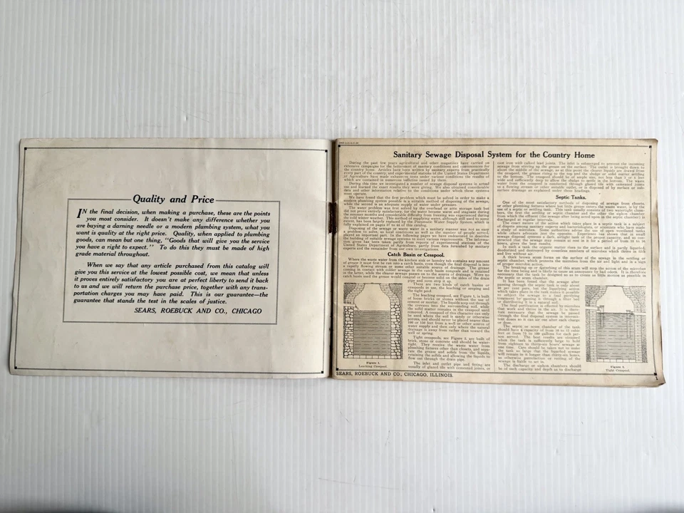 Antiguo catálogo de plomería Sears, Roebuck & Co. Chicago moderno Foto 3 de 4