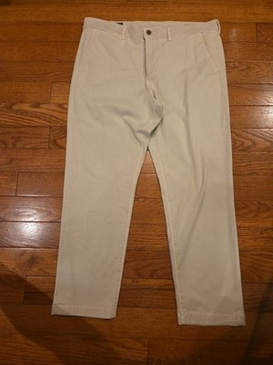 Faherty Coastline Premium Chino Pants Mens 38x29 Tailored Fit Light Khaki 