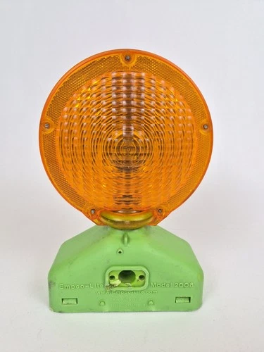 Empco-Lite Model 2006 Barricade Warning Light Amber LED Tested Works 4D