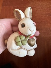 THUN Coniglio Lindt Quadrifoglio Portafortuna Cuore Oro 12 cm RARO IDEA REGALO