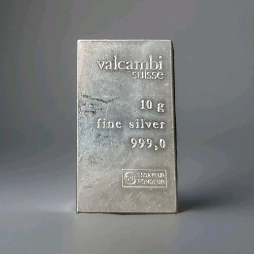 Valcambi Suisse Combibar 10 Gram Silver Bar .999 Fine Silver