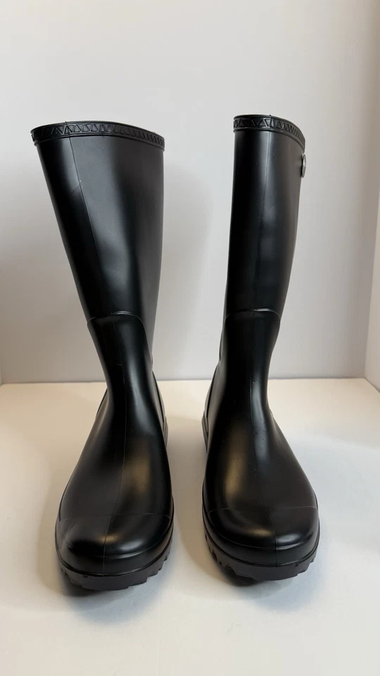 Botas de lluvia UGG negras para mujer talla 10 impermeables de goma altas hechas en EE. UU. Foto 4 de 4