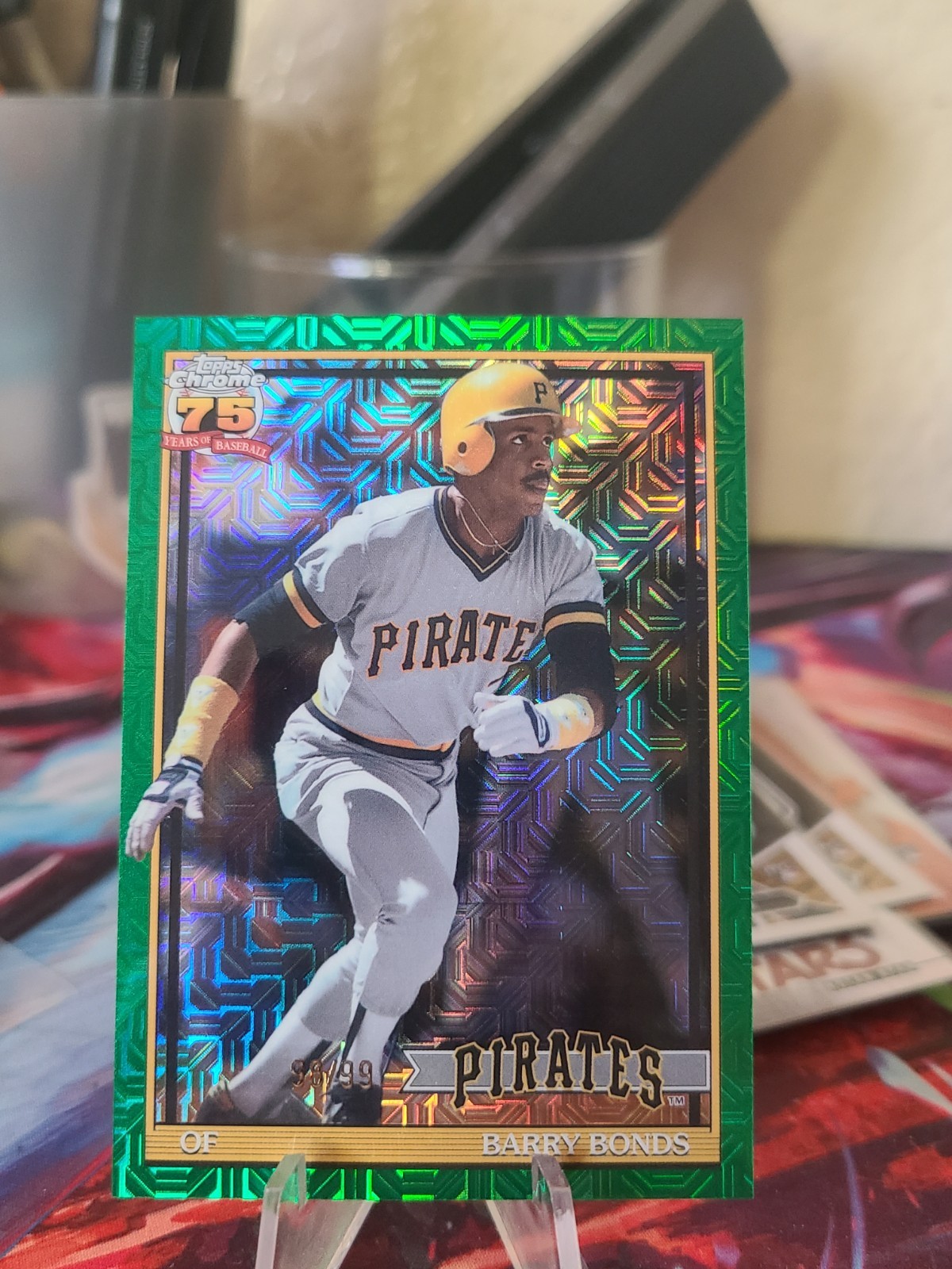 2026 Topps Update - Barry Bonds #U91C-24 Chrome Green Refractor /99 Pirates 