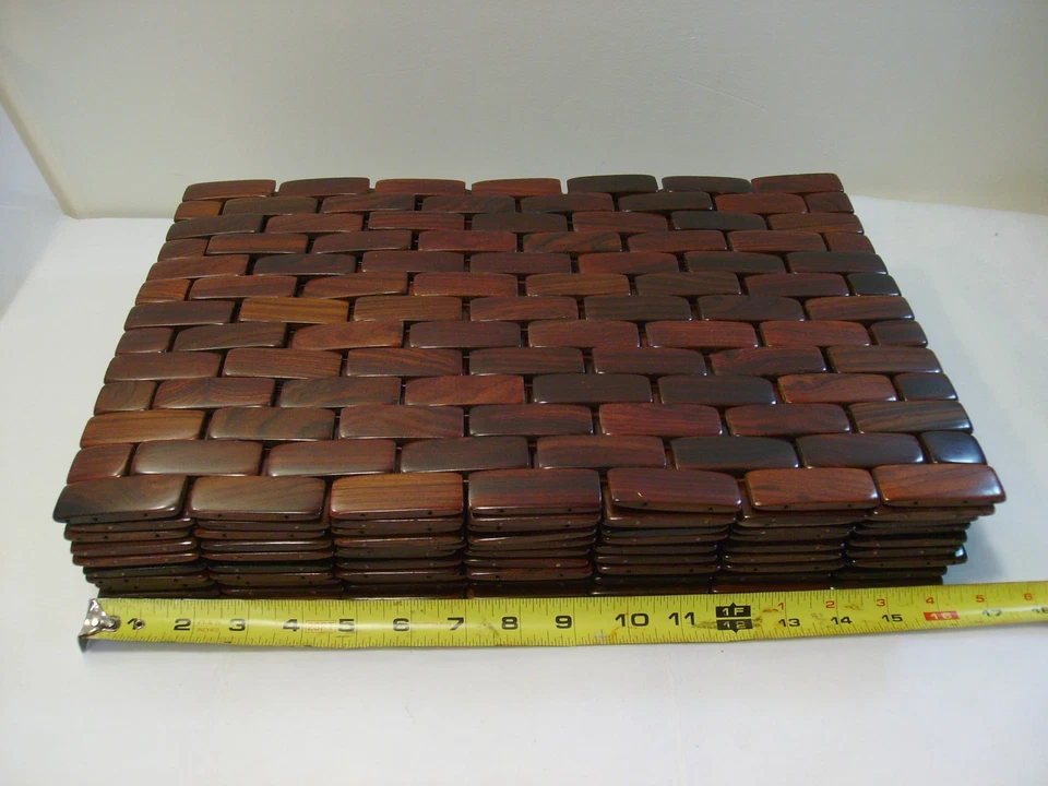 Costa Rica rosewood placemats and coasters 4 placemats with 4 coasters per set