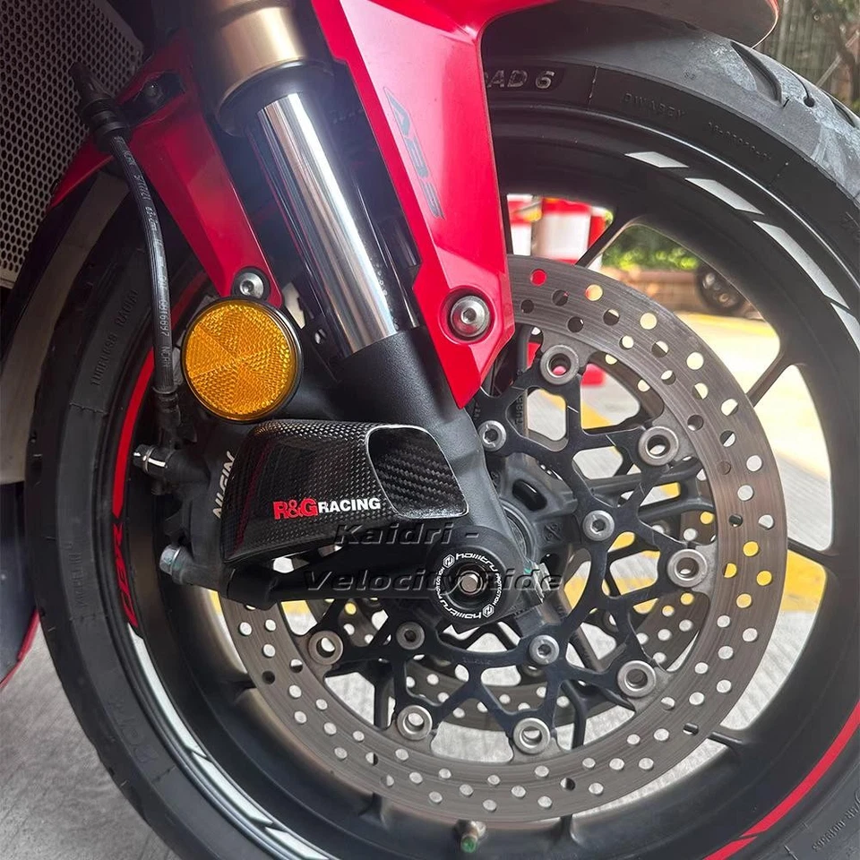 Carbon Fiber Brake Disc Caliper Cooler Air Ducts For Honda CBR650R CB650R racing - Image 3 of 4