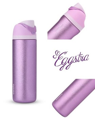 Owala FreeSip So Eggstra Limited Edition – Bottiglia 32 Oz Viola Scintillante – Isolata Con Paglia