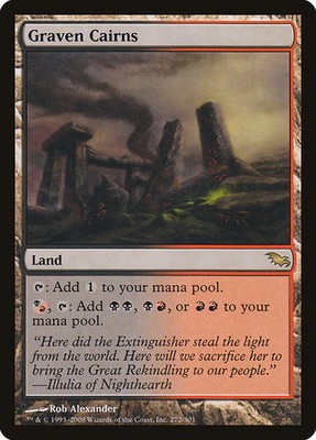 Magic/MTG Graven Cairns SHM-272 Rare Englisch Good Foil
