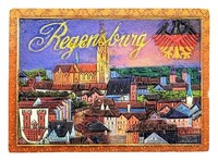 Regensburg Magnet Altstadt Panorama Domansicht Und Wappen
