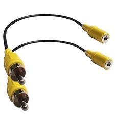 Faoyliye 2-Pack RCA to 3.5mm Adapter,Nickel-Plated Female Mono Gold
