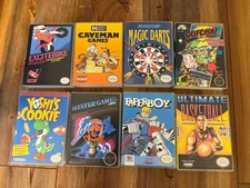 8 Lot NES Custom Game Cases Darts Paperboy Yoshi Winter Game