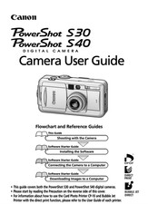Canon POWERSHOT S30 S40 Digital Camera User Owner Instruction Manual